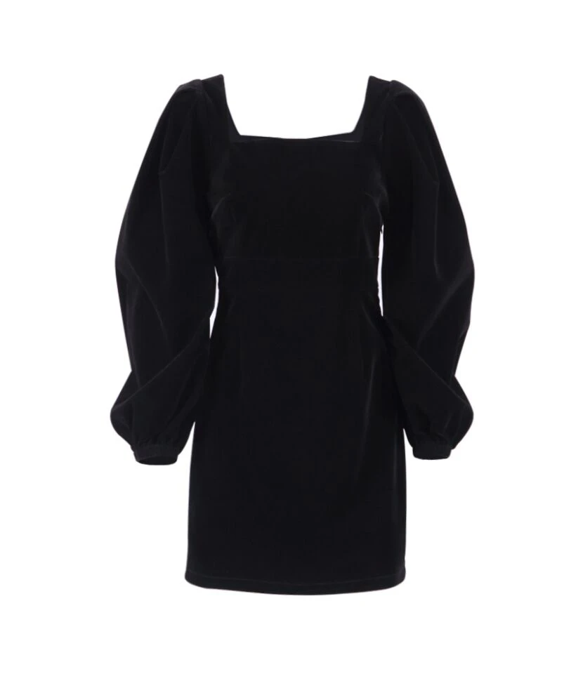 Square Neck Wholesale Dresses Vintage Style Puff Sleeve Long Sleeve SD201419 - Image 4