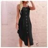 Fashion Sling Irregular Dress Solid Color Slim Wholesale Dresses SDN561349