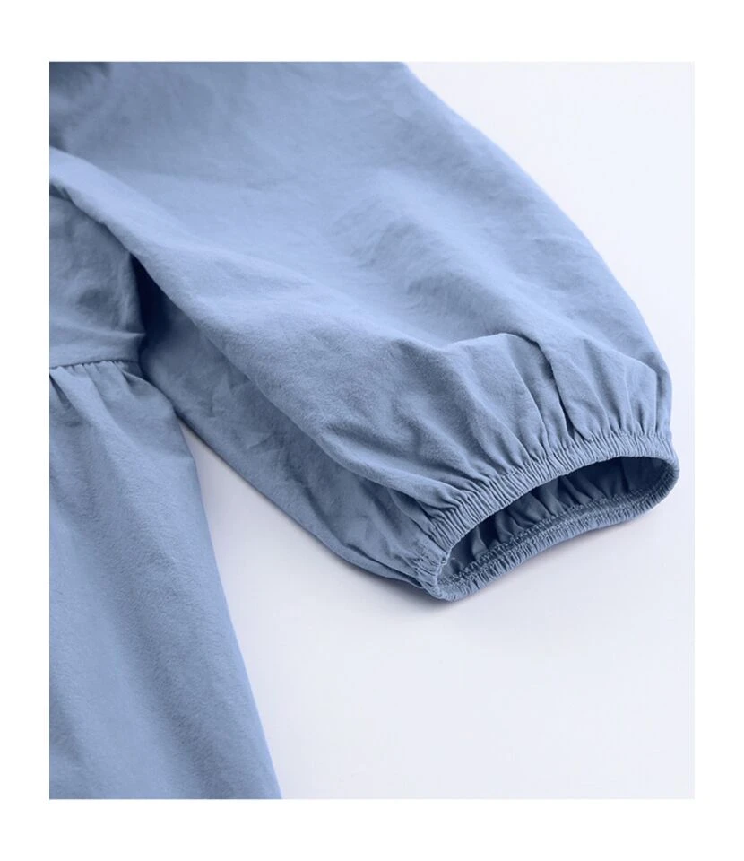 Puff Sleeve V-neck Flare Dress - Image 9