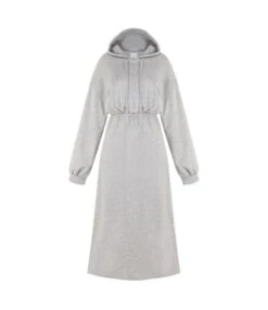 Hit Color Plus Size Hoodie Dress SD180024