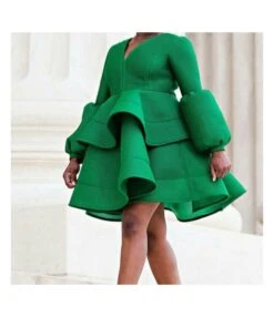 Wholesale Full Sleeve V-Neck Prom Dress SD161715