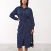Long Sleeve Mid-Length Casual Waist Temperament Shirtdress Wholesale Shirt Dresses N5323021400229