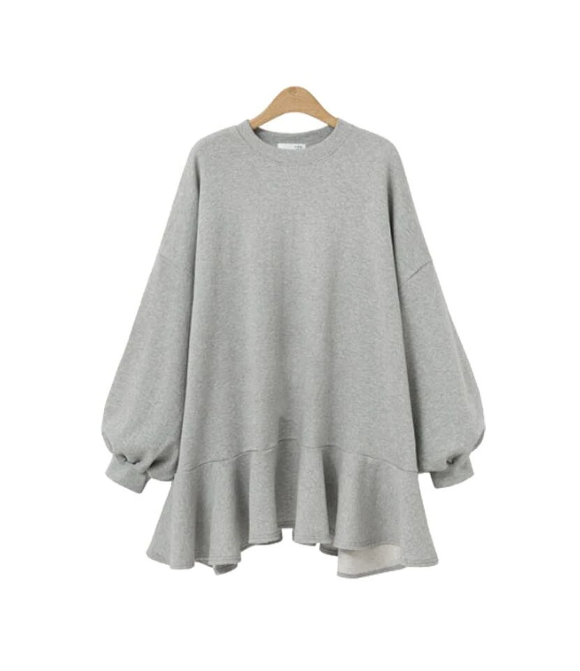 Round Neck Lantern Sleeve Sweatshirt Dress SD070138 - Image 4
