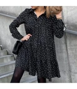 Fashion Fashion Print T Shirt Dress Wholesale Lapel Collar SD191059